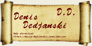Denis Deđanski vizit kartica